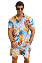 GRECIILOOKS Mens Casual Rayon Regular Fit Co-Ord Set (Multicolor, Large)