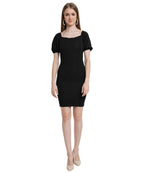 Popwings Casual Bocycon Designer Dress For Women Black