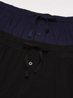 Fruit of the Loom Men's Jersey Knit Jogger Sleep Pant (1 and 2 Packs), Black/Navy, 3X Tall