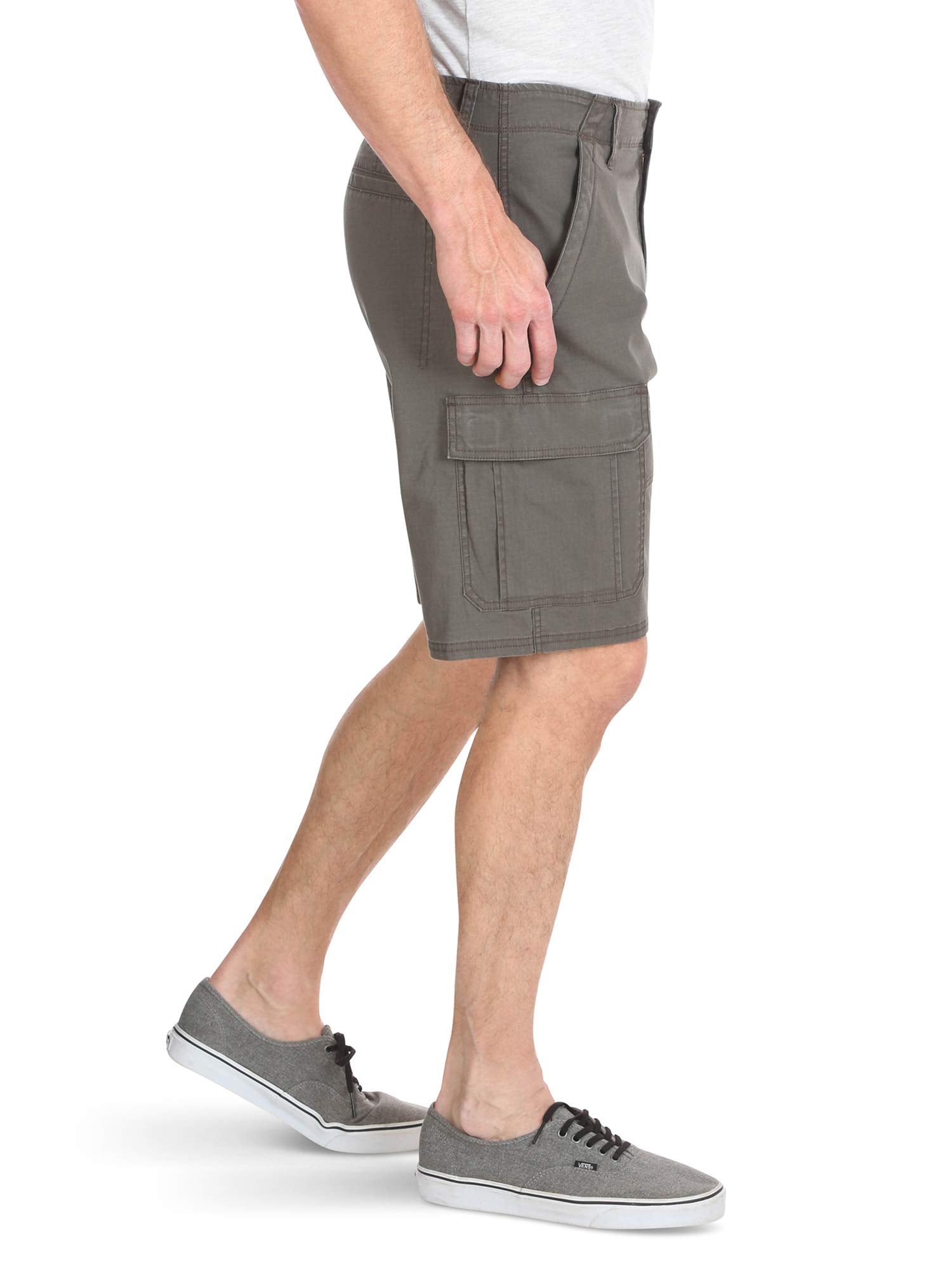 Wrangler Authentics Men's Classic Cargo Stretch Short, Olive Drab Ripstop, 36