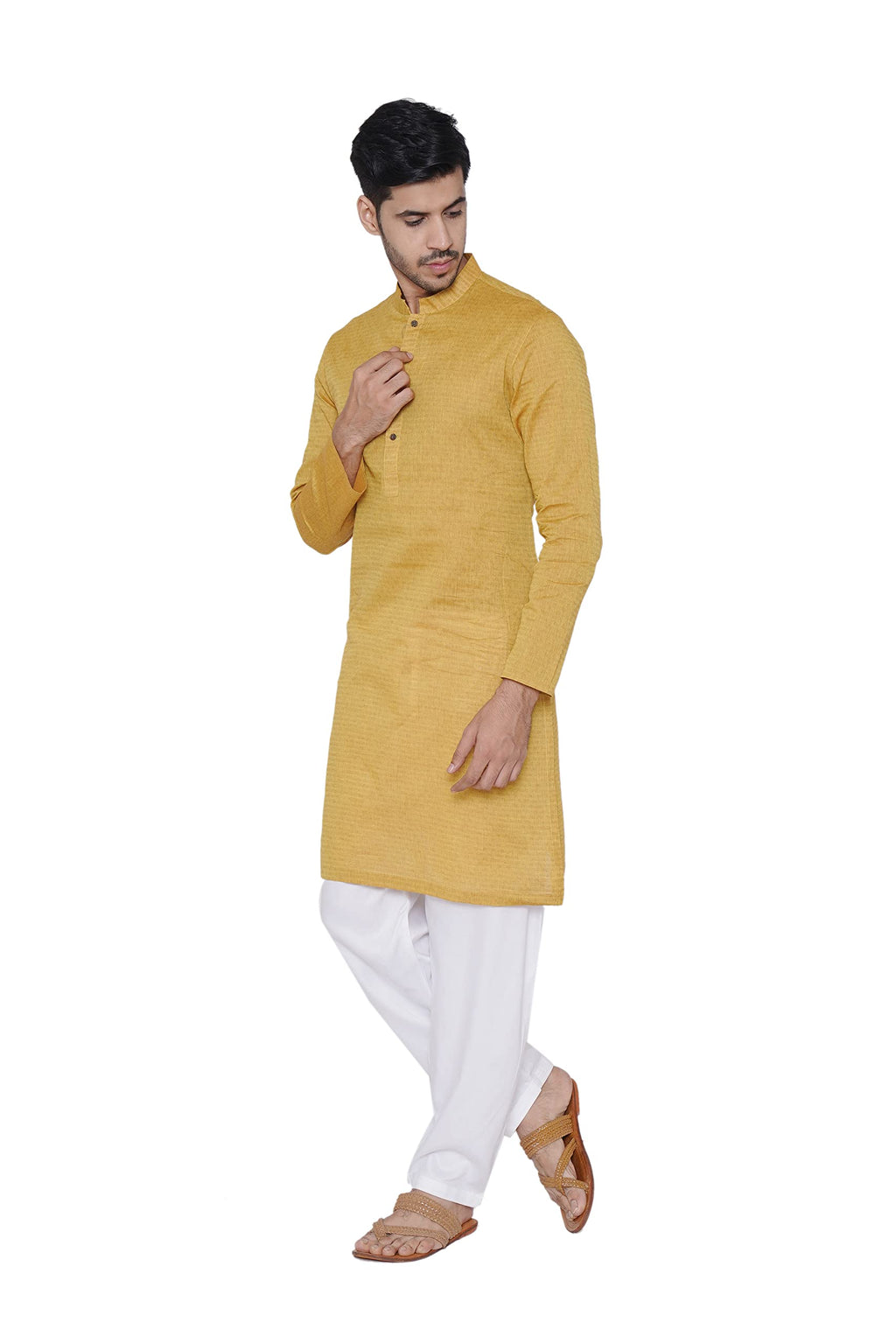 Manyavar Mens Viscose Embroidery|Sequins Work Kurta Set