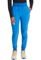 EDS Essentials Jogger Scrubs for Women, Drawstring Scrub Pants DK065P, M Petite, Heather Royal