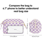 Narwey Large Women Makeup Bag Wide-open Make up Bag Travel Cosmetic Organizer Toiletry Bag for Cosmetics Toiletries Accessories