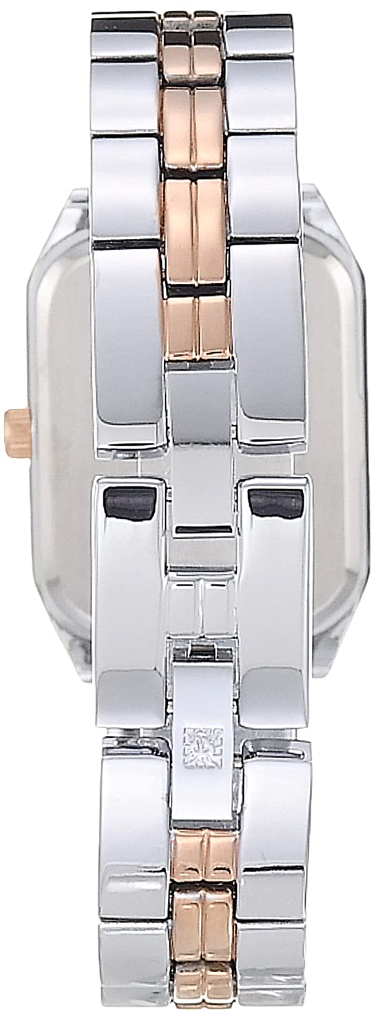 Anne Klein Women Japanese Quartz Dress Watch with Metal Strap, Silver, 14 (Model: AK/3775SVRT)