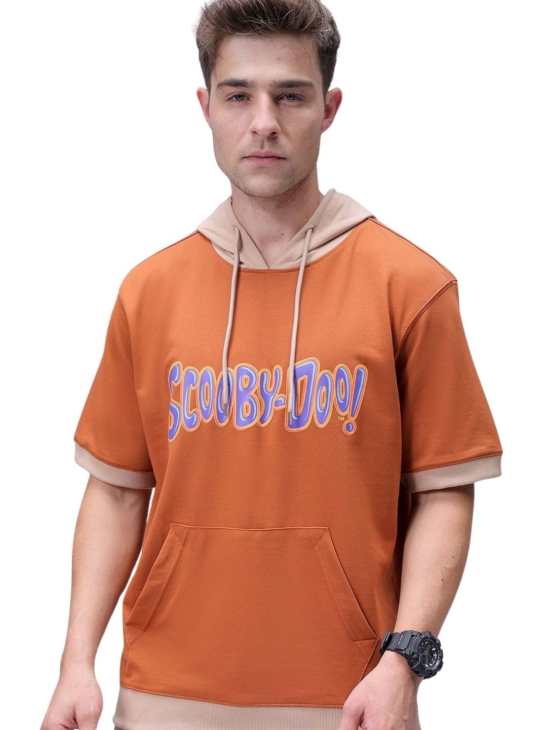 The Indian Garage Co Mens Oversized Character Print Overhead Hoodie