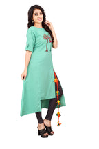 Om Sai Latest Creation Women'S Rayon Fully Stitched Printed Kurti/Kurta And Bottom Set With Pent (Leggings) For Women & Girls (W