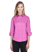 Ladies Perfect Fit34-Sleeve Stretch Poplin Blouse - LIME - S(D0102H7YEY8)