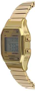 Timex T80 34mm Watch - Gold-Tone with Stainless Steel Expansion Band