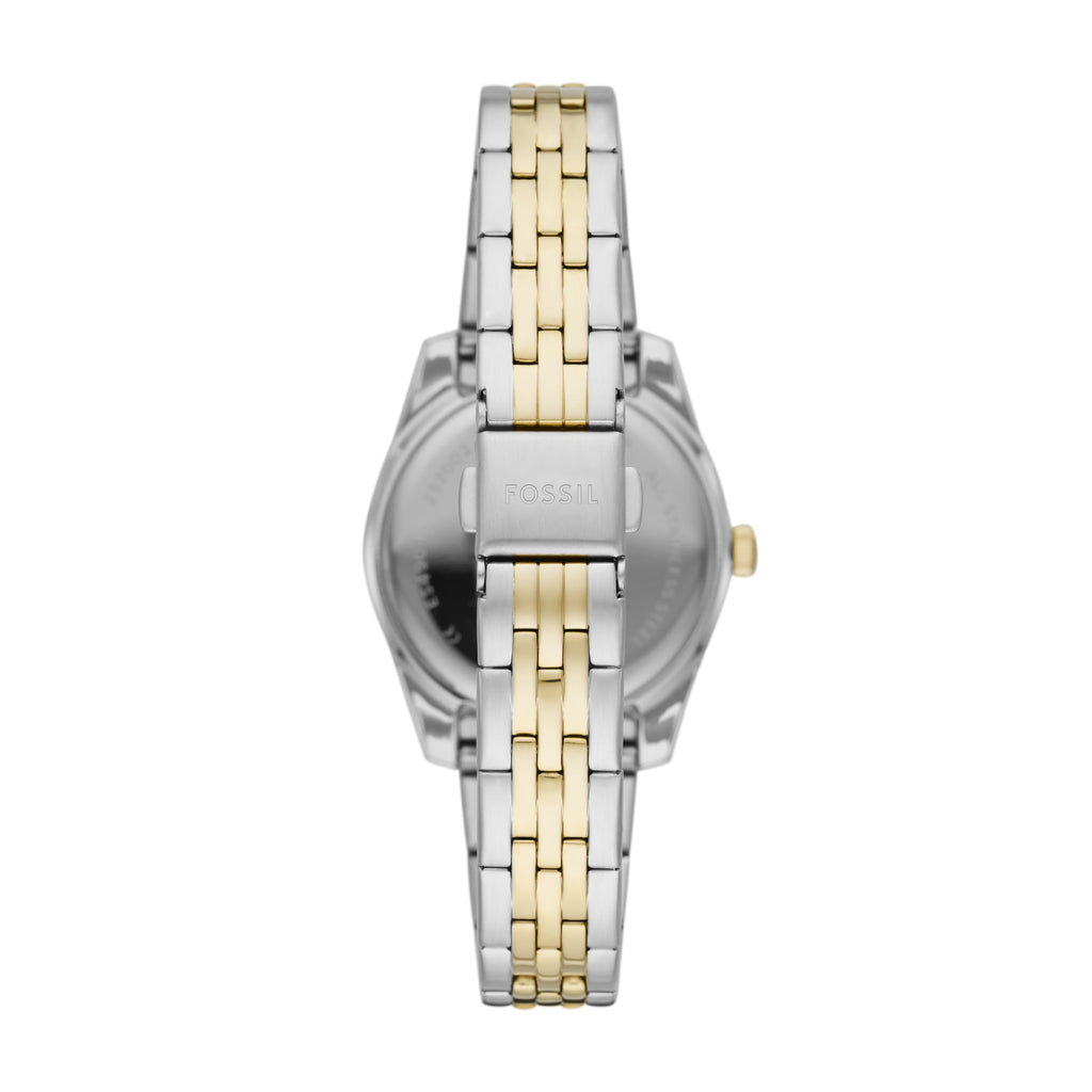 Fossil Women's Scarlette Mini Quartz Stainless Steel Three-Hand Watch, Color: Gold/Silver (Model: ES4949)
