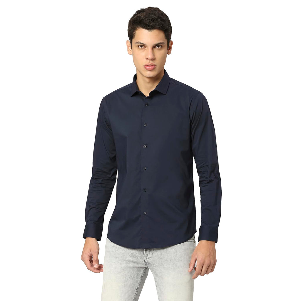 Pepe Jeans Zorn Ls Cotton Stretch Shirt, Navy, Xxl