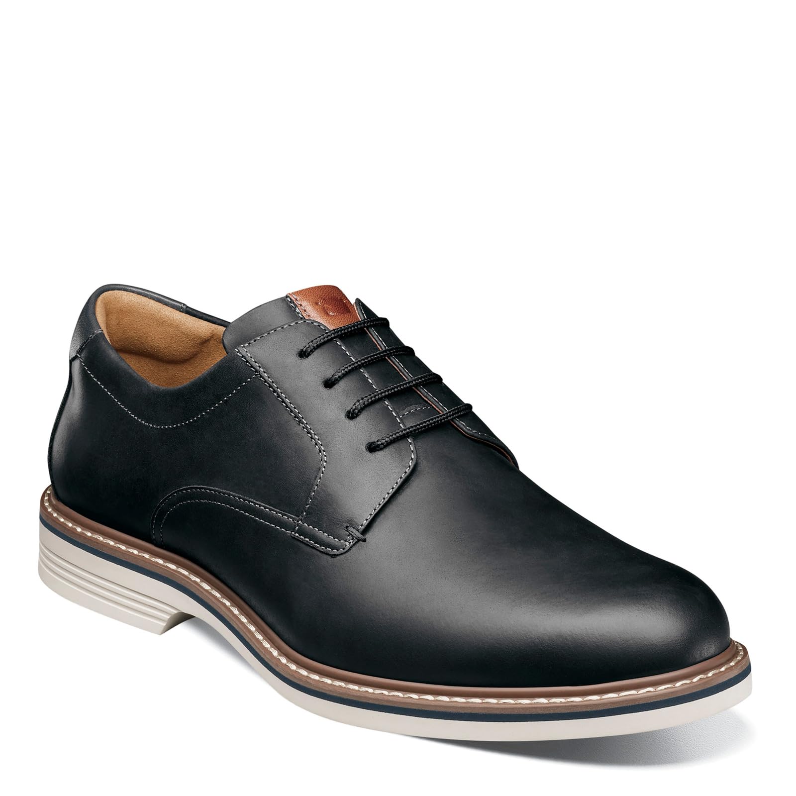 Florsheim Norwalk Plain Toe Oxford Black Crazy Horse 14 W (3E)