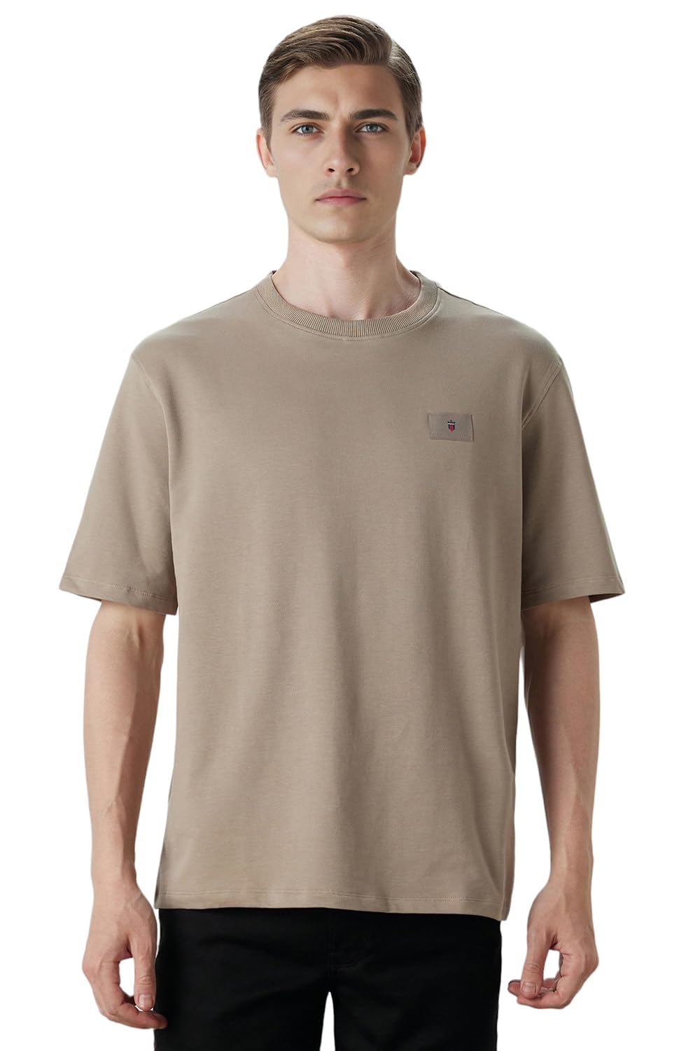 Louis Philippe MenS Relaxed Fit T-Shirt (Lrkcnbxbf88637_Brown