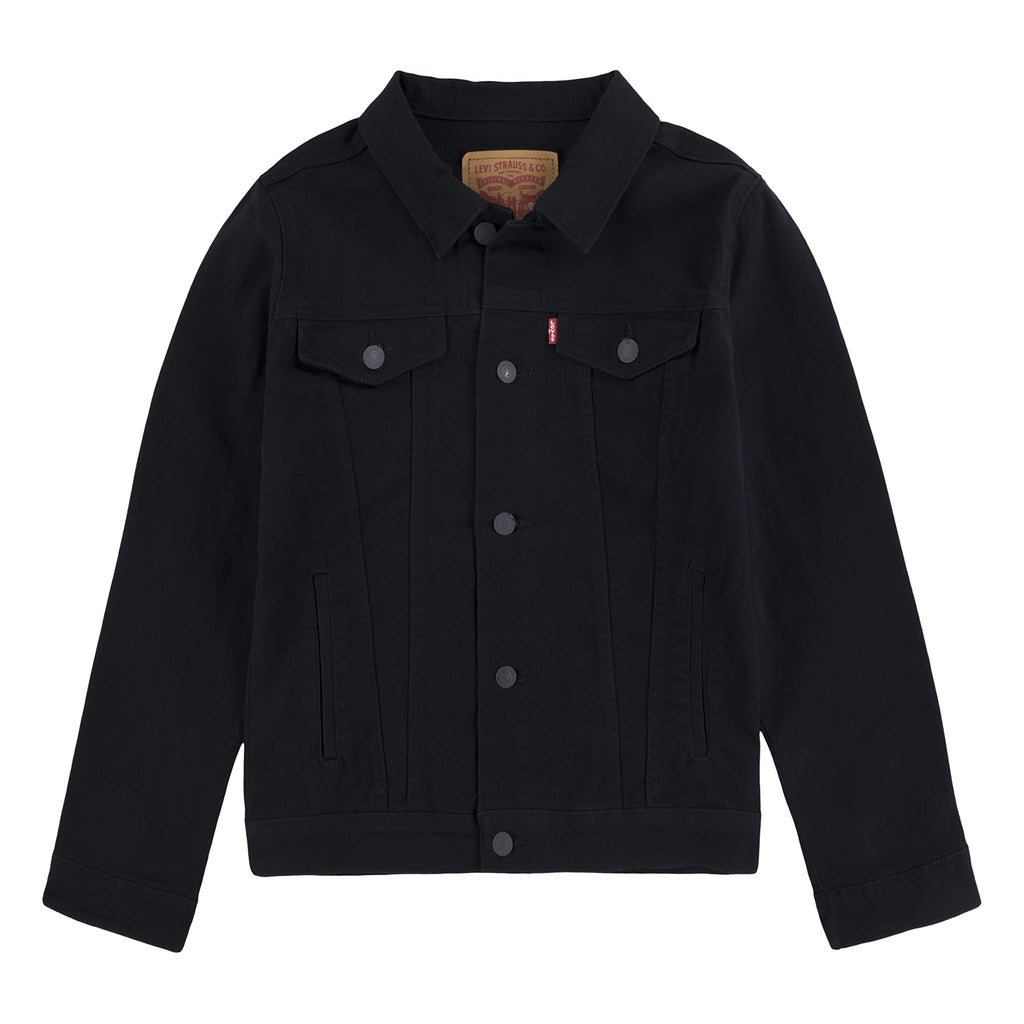Levi's Boys' Denim Trucker Jacket, Black, L