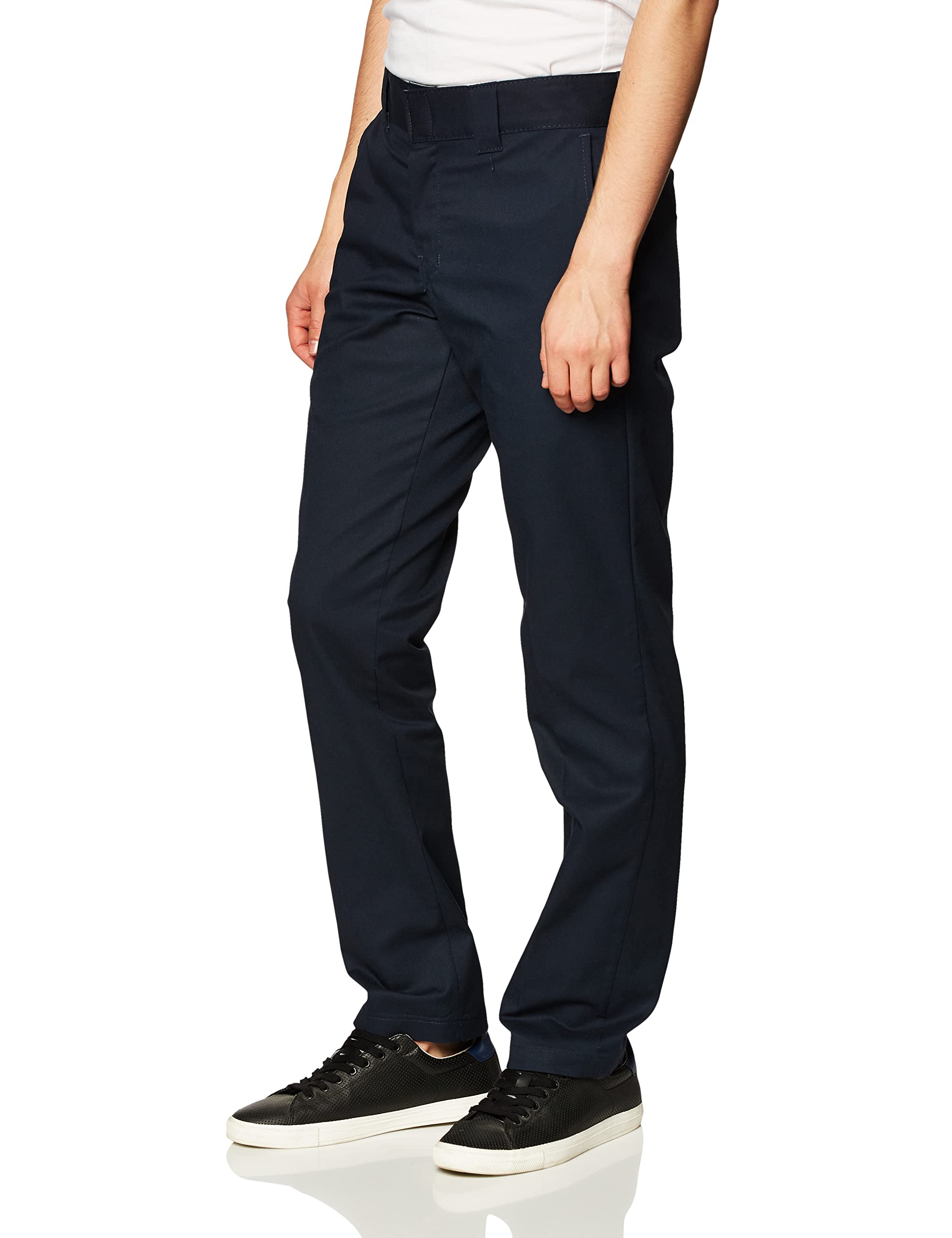 Dickies mens Slim Taper Stretch Twill work utility pants, Dark Navy, 32W x 32L US