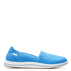 Clarks Women's Breeze Step Loafer, Blue Canvas, 8