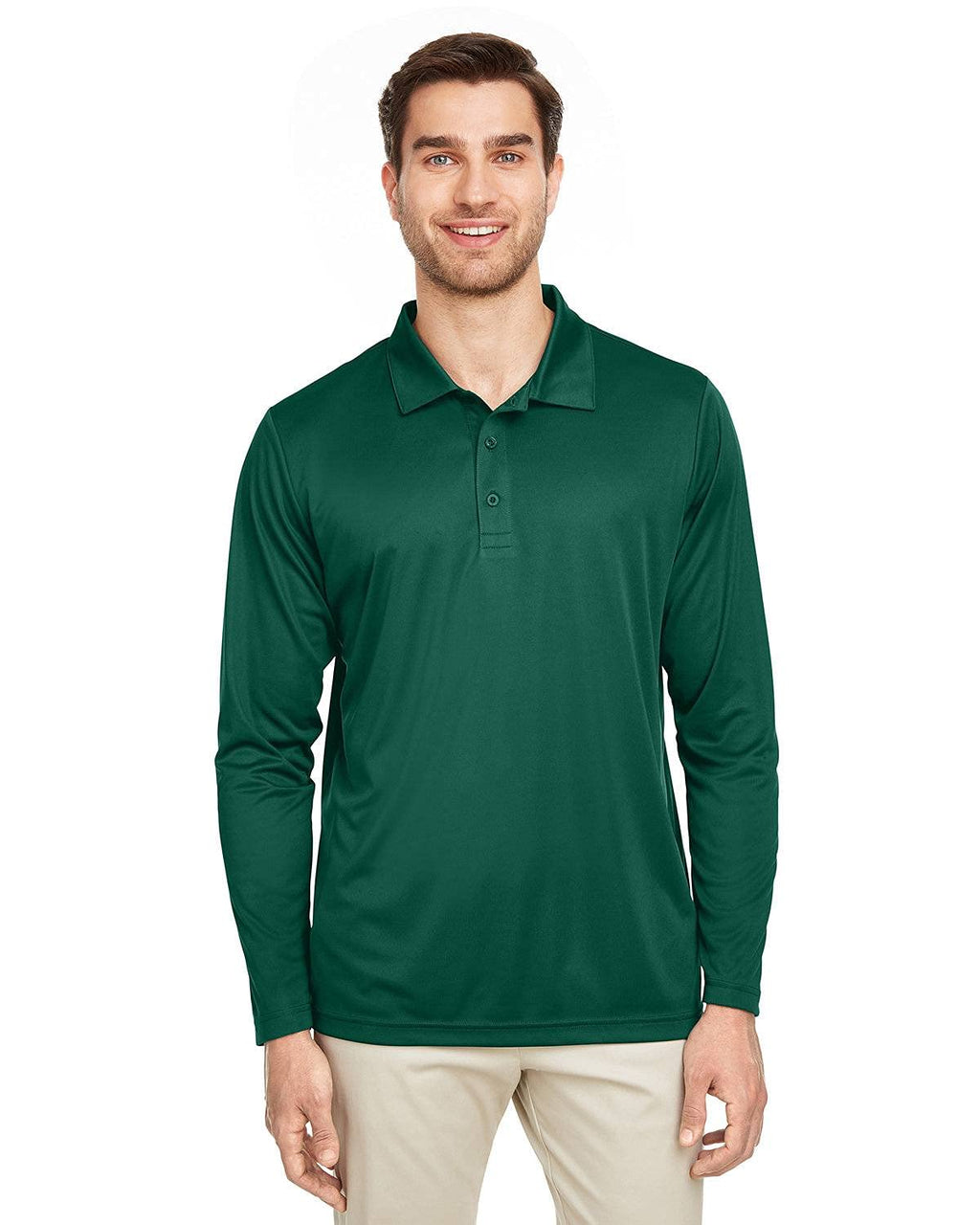 Mens Zone Performance Long Sleeve Polo - BLAcK - XS(D0102H7ZKJP)