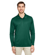 Mens Zone Performance Long Sleeve Polo - BLAcK - XS(D0102H7ZKJP)