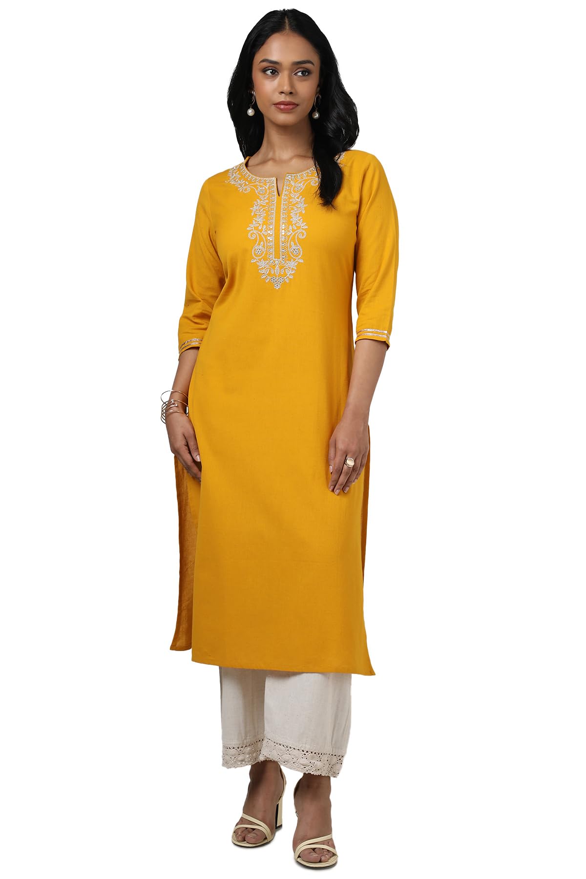Soch Women Cotton Flex Embroidered Regular Kurta (cws5ku61072