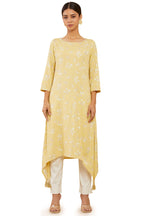 Soch Women Yellow Rayon Floral Kurta