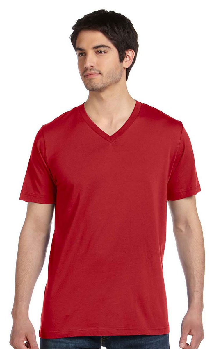 Unisex Jersey Short-Sleeve V-Neck T-Shirt - TRUE ROYAL - XS(D0102H7Wcc8)
