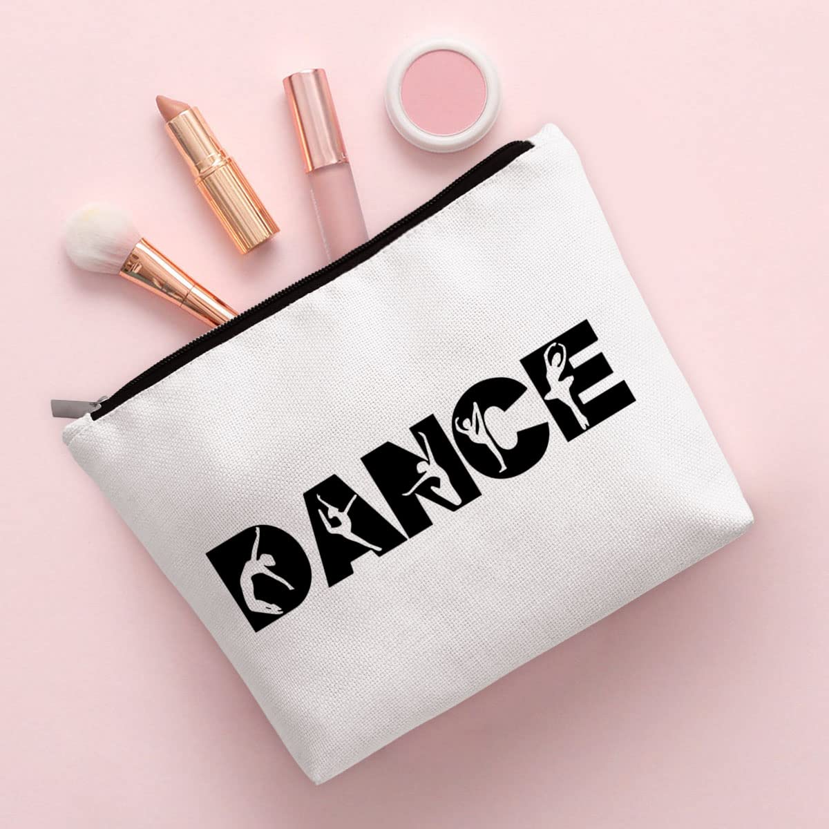BiuNiuring Dance Teacher Appreciation Gifts, Dancer Cosmetic Bag Gifts, Dance Gifts for Women, Dance Moms Gift, Zipper Makeup Ba