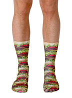 Toynk Stacked Hamburgers Photo Print Knee High Socks