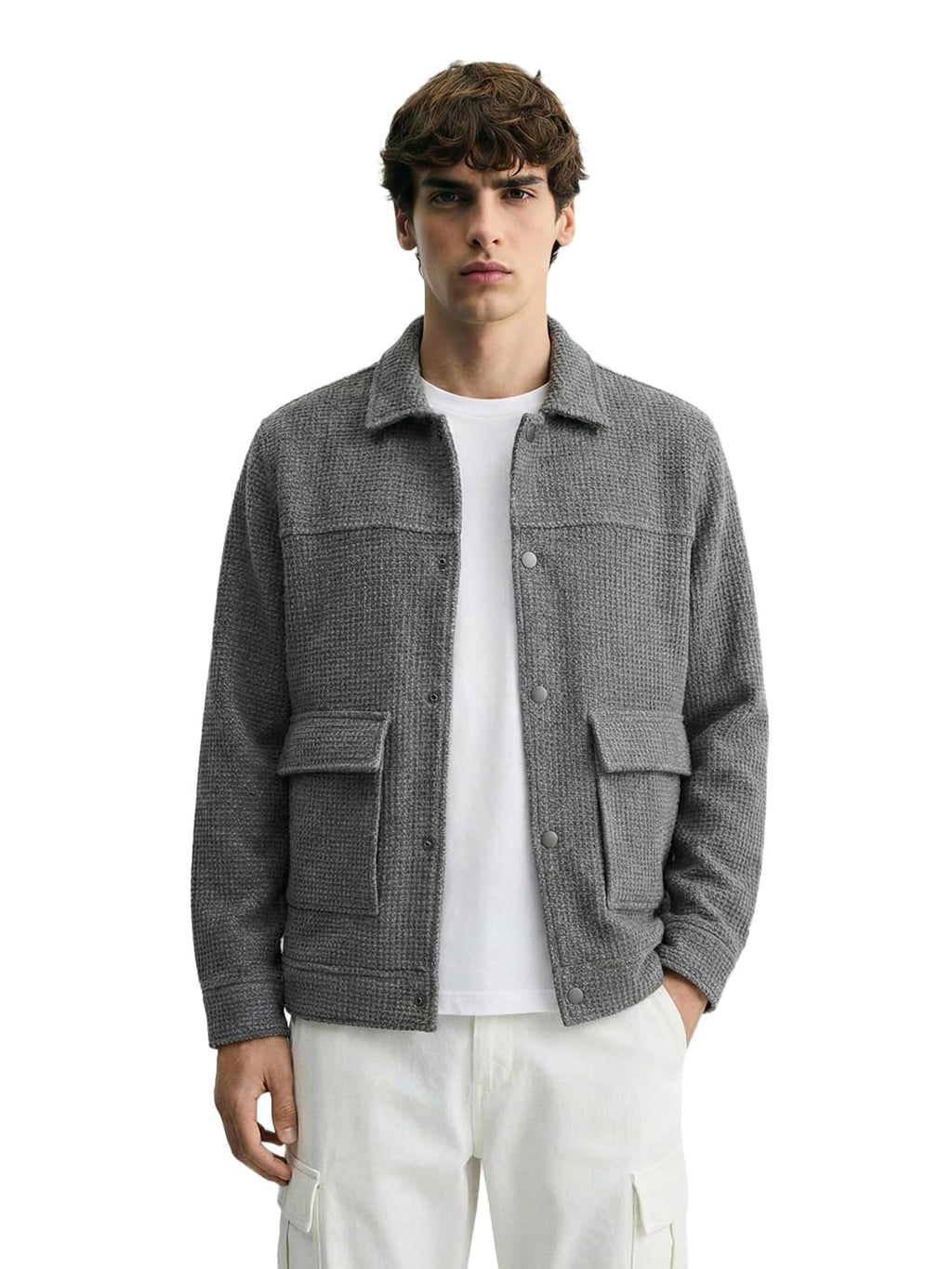 The Indian Garage Co Mens Regular Fit Long Sleeves Cutaway Collar Solid Sweater