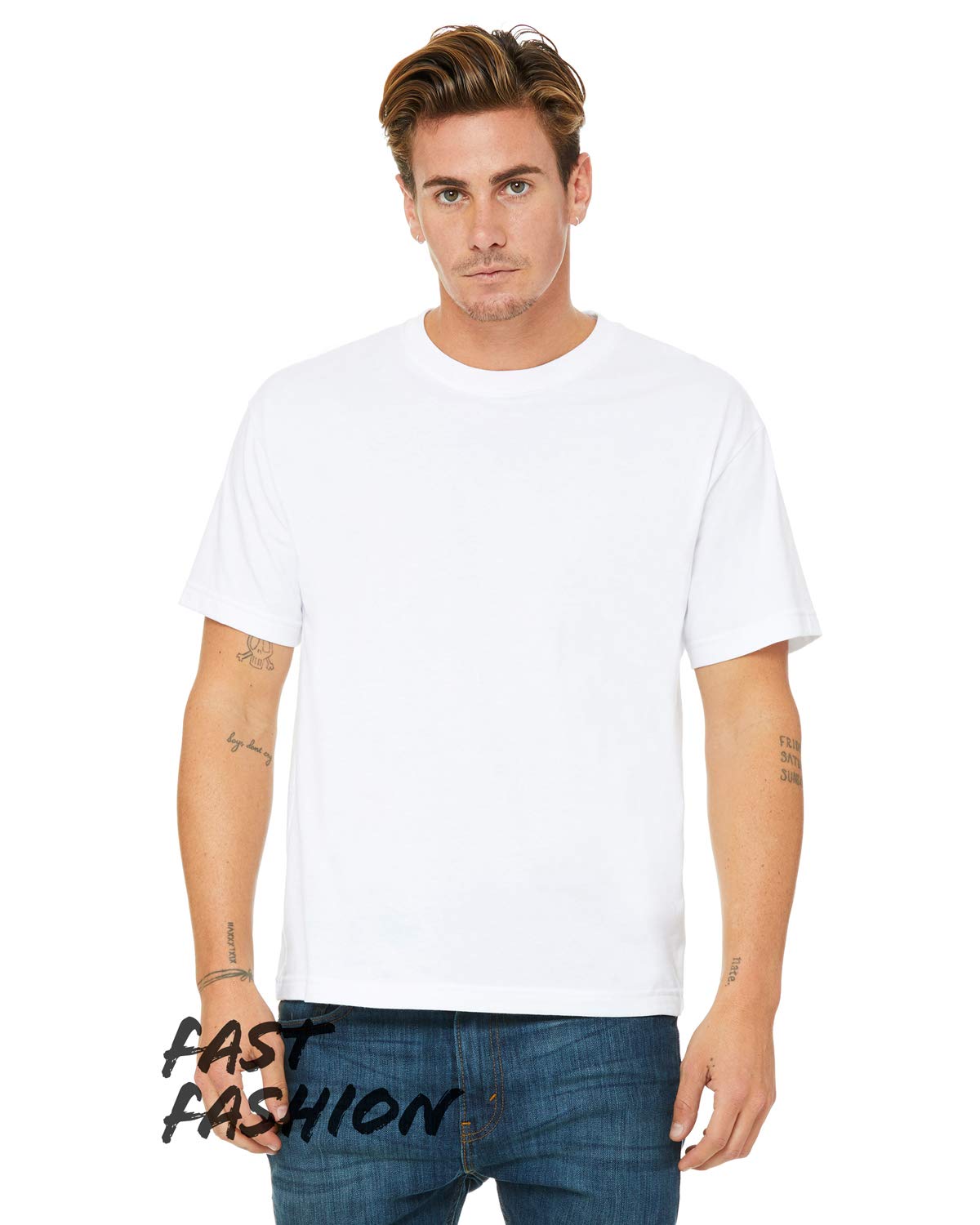 FWD Fashion Mens Heavyweight Street T-Shirt - DARK gREY - M(D0102H7WF42)