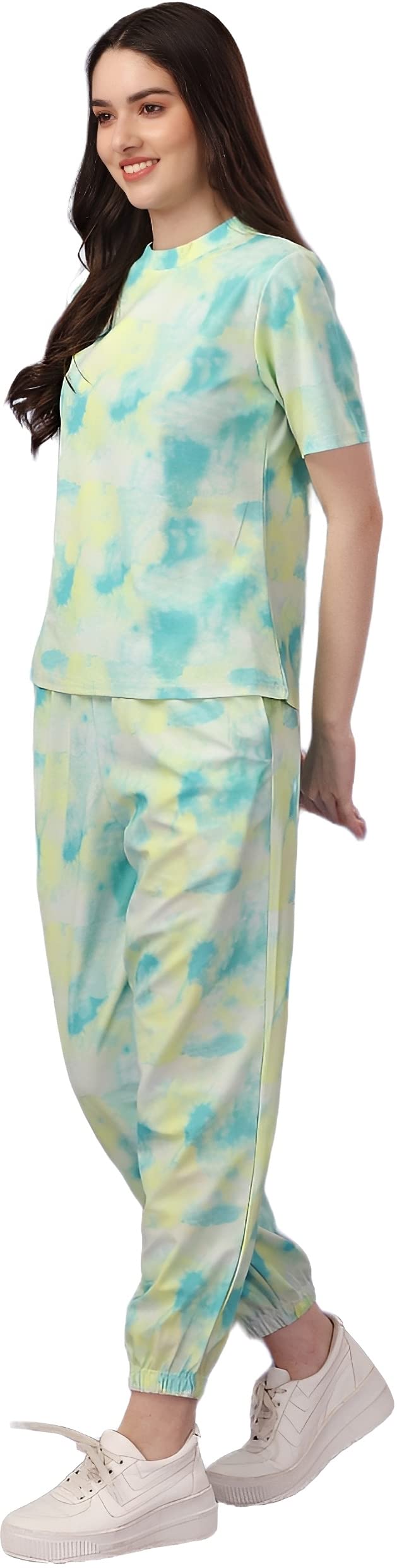 ELLITI Womens Night Suit Set for Women, Lounge Wear, Printed Top and Pyjama Set for Women Nightwear/Loungewear/Night Dress for