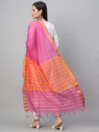 Gosriki Women'S Cotton Blend Embroidered Straight Kurta With Pant & Dupatta (Silksi-White-Gs)