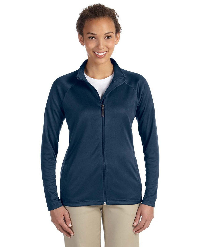 Ladies Stretch Tech-Shell compass Full-Zip - DK gREY HEATHER - S(D0102H76NIX)