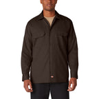 Dickies Mens Long Sleeve Work Shirt, Dark Brown, X-Large