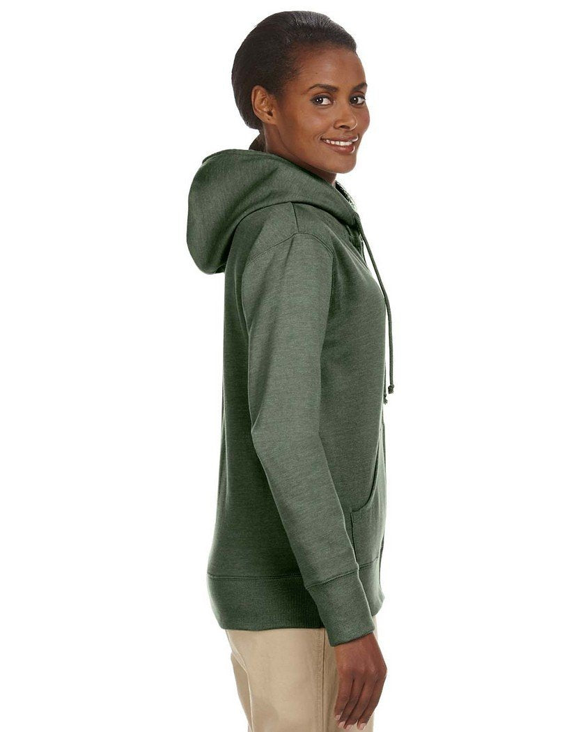 Ladies OrganicRecycled Heathered Fleece Full-Zip Hooded Sweatshirt - cHARcOAL - S(D0102H7ZQEJ)