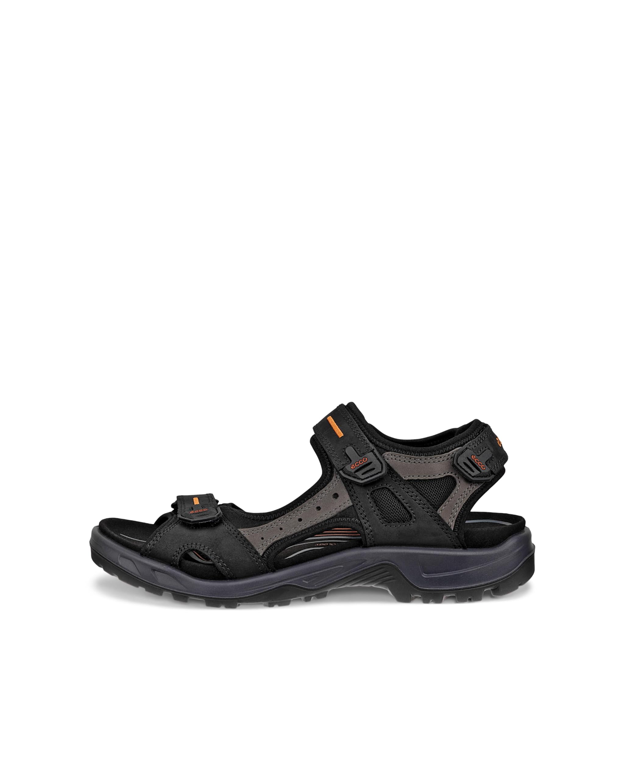ECCO Men's Yucatan Sport Sandal, Black/Mole/Black Oil Nubuck, 10-10.5