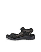 ECCO Men's Yucatan Sport Sandal, Black/Mole/Black Oil Nubuck, 15-15.5