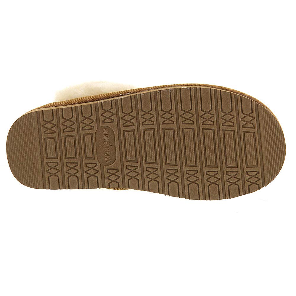 Minnetonka Women's Chesney Scuff Flat,Cinnamon,11 M US