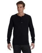 Mens Jersey Long-Sleeve Henley - WHITE - S(D0102H785F2)