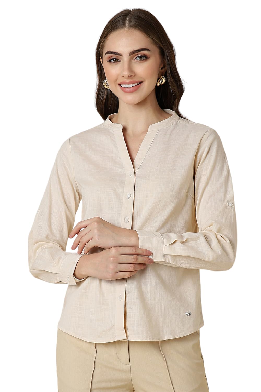 Allen Solly Women Regular Fit Formal Full Sleeve Button-Down Shirt