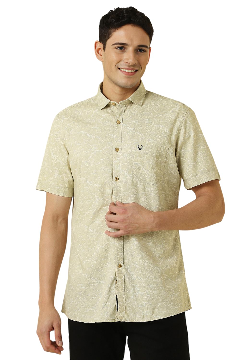 Allen Solly Men Printed Casual Half Sleeve Short Sleeve Shirt