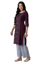 Aurelia Women'S Polyester Floral Regular Kurta-Straight Culotte