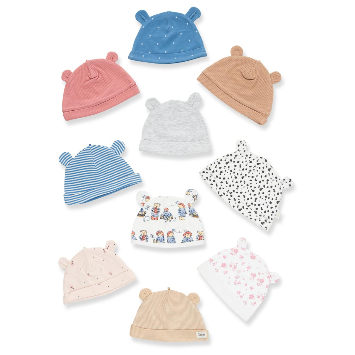 Daadun Newborn Baby Caps  100% Cotton, Soft Winter Caps For Babies (06 Months)  Stylish & Comfortable Baby (In, Age, 0 Months 0-3