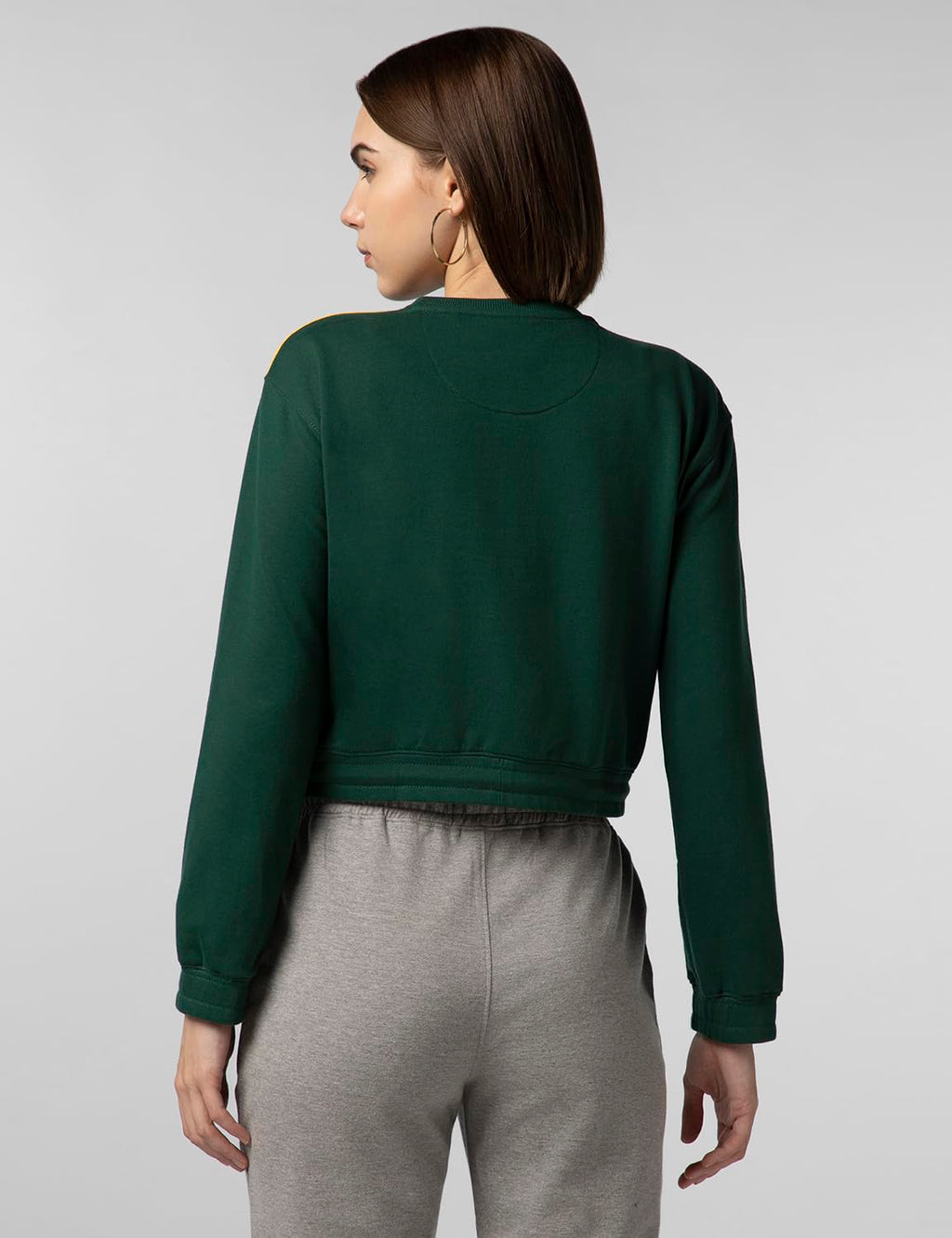 FYLTR Womens Round Neck Drop Shoulder Sweatshirt - Full Sleeve | Elasticated Waist & Cuff | Boxy Fit | Stripe Detailing