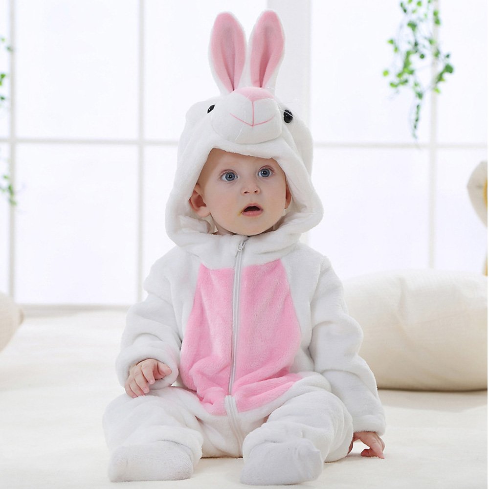QZERPLAY Unisex Unisex Baby Halloween Costumes Cartoon Outfit Homewear (120(for ages 30-36months), Bunny)