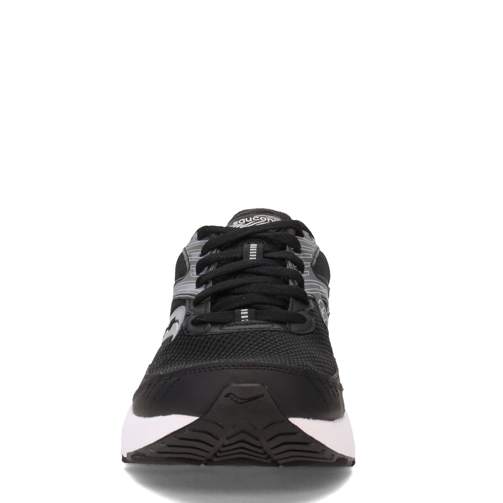 Saucony mens Cohesion 15 Running Shoe, Black/White, 11 Wide US