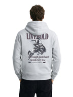 The Indian Garage Co Mens Boxy Fit Long Sleeves Hooded Graphic Hoodie