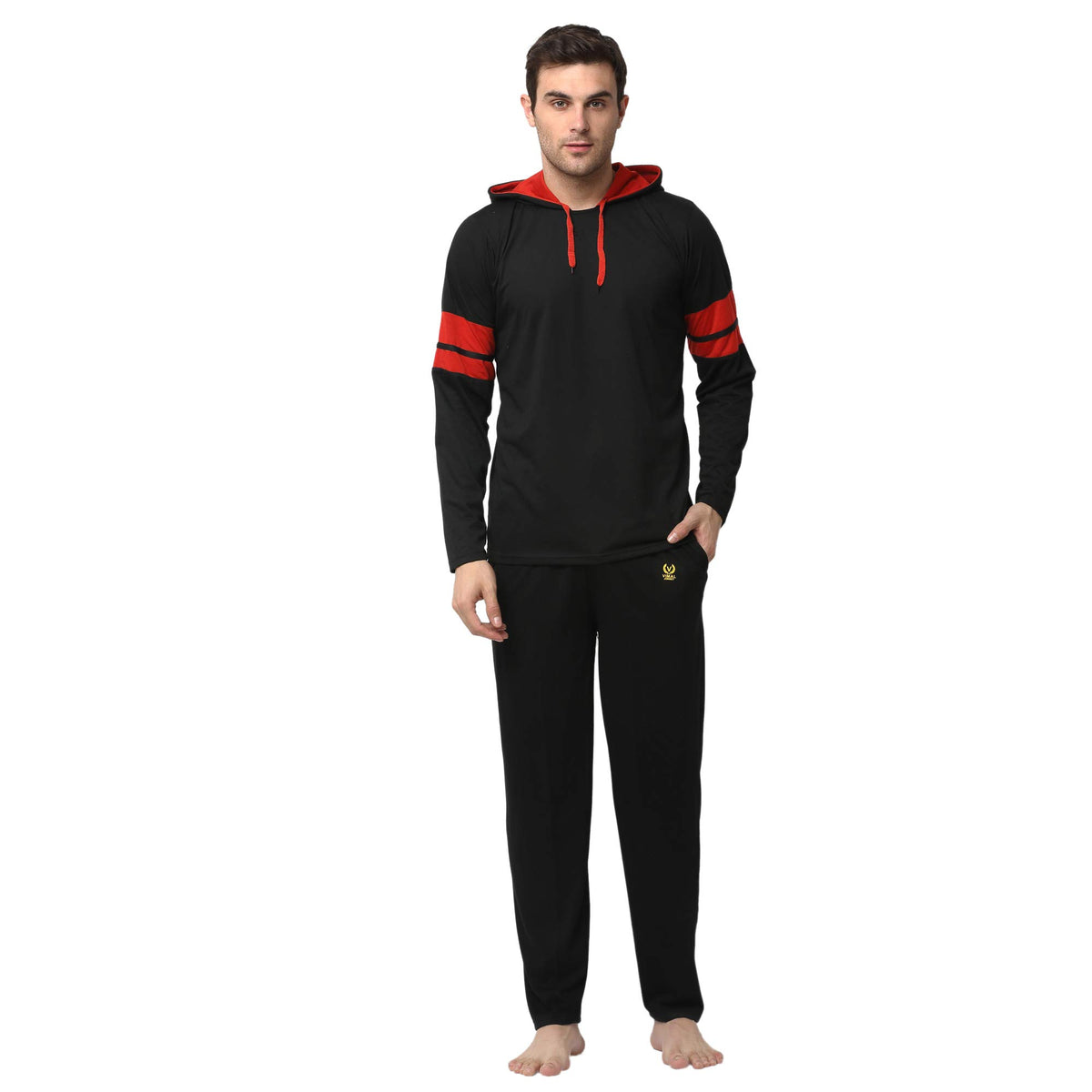 Mack Jonney Men Regular Fit Cotton Blended Round Neck Tracksuits(Black_XxLarge_Pack Of 1)T_12_Blk_D10_Blk_02Xxl 2