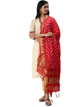 Soch Women Cotton Blend Self Design Dupatta