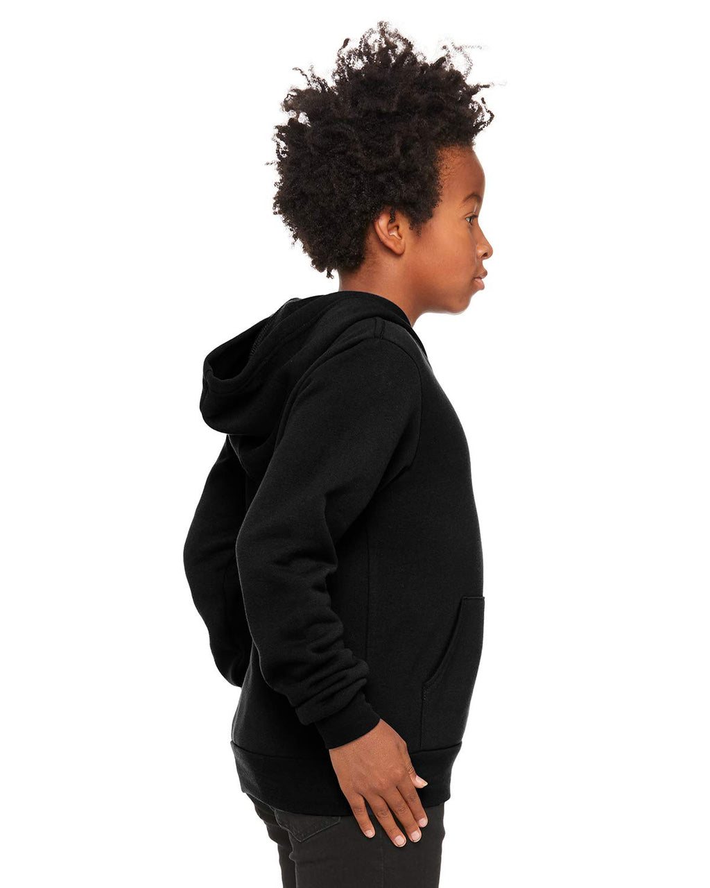 Youth Sponge Fleece Pullover Hooded Sweatshirt - BLAcK - S(D0102H7W35X)