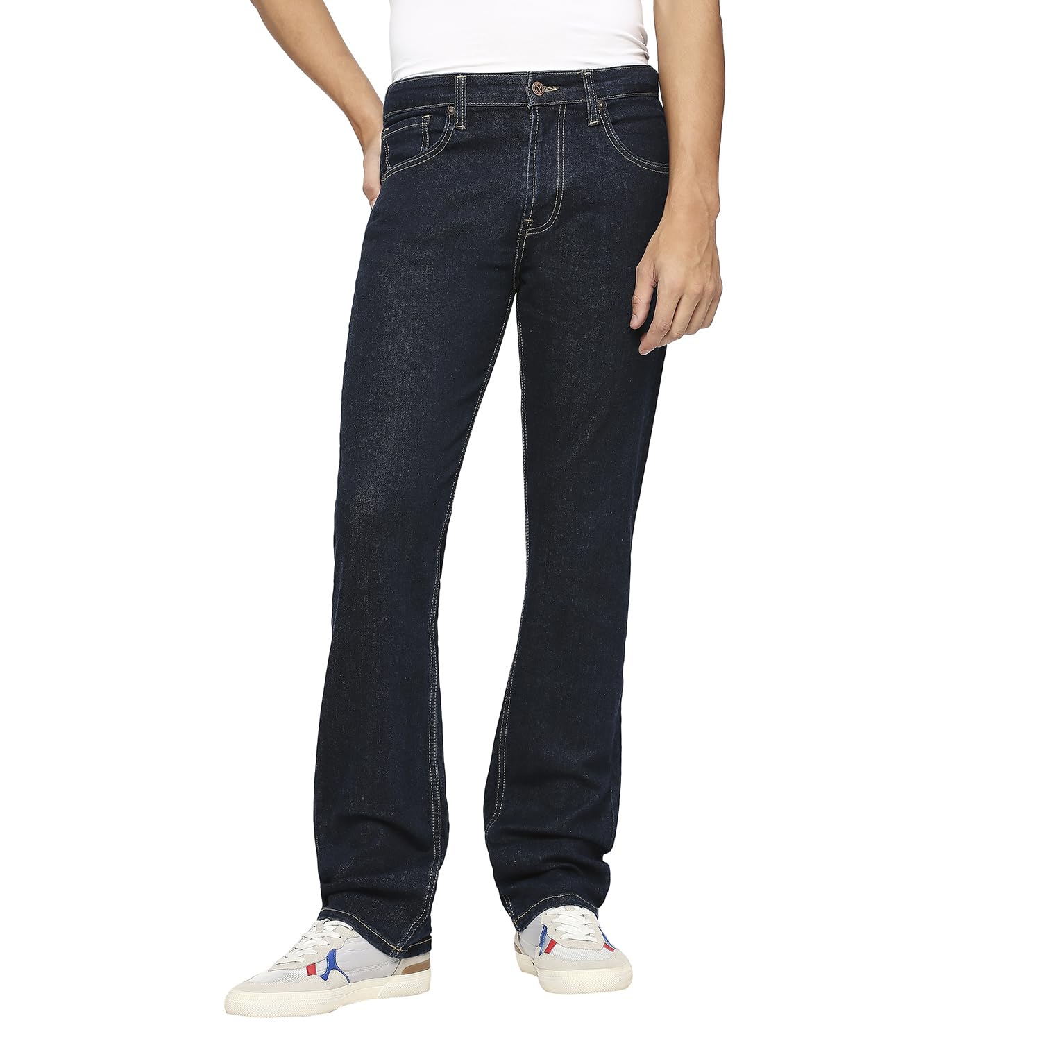 Pepe Jeans Mid Rise MenS Regular Jeans (Pm207444Q033_Dark Raw Indigo Blue, 38