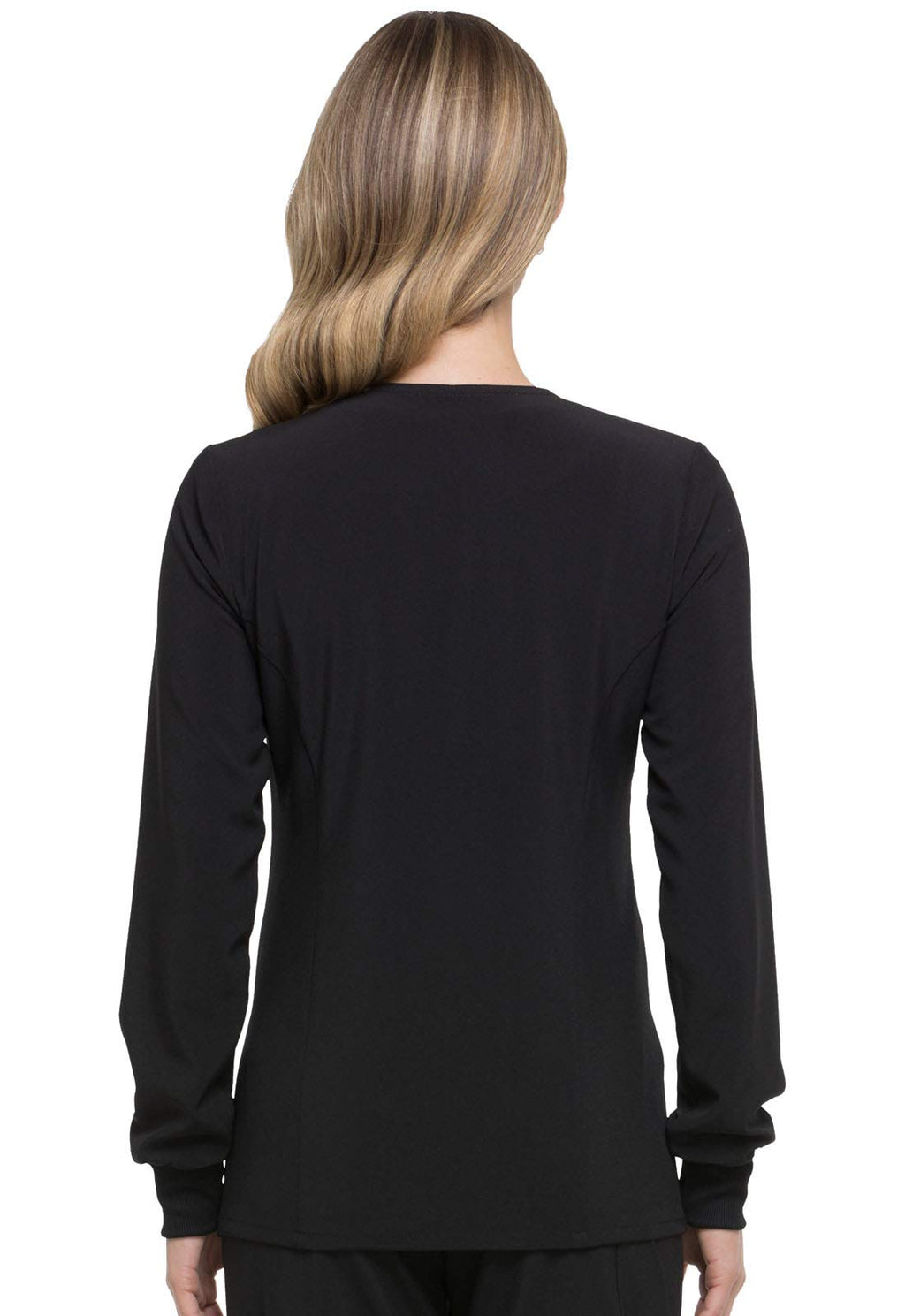 Dickies Scrub Jackets for Woman Snap Front Warm-up Jacket with 2 Pockets - DK305, M, Black